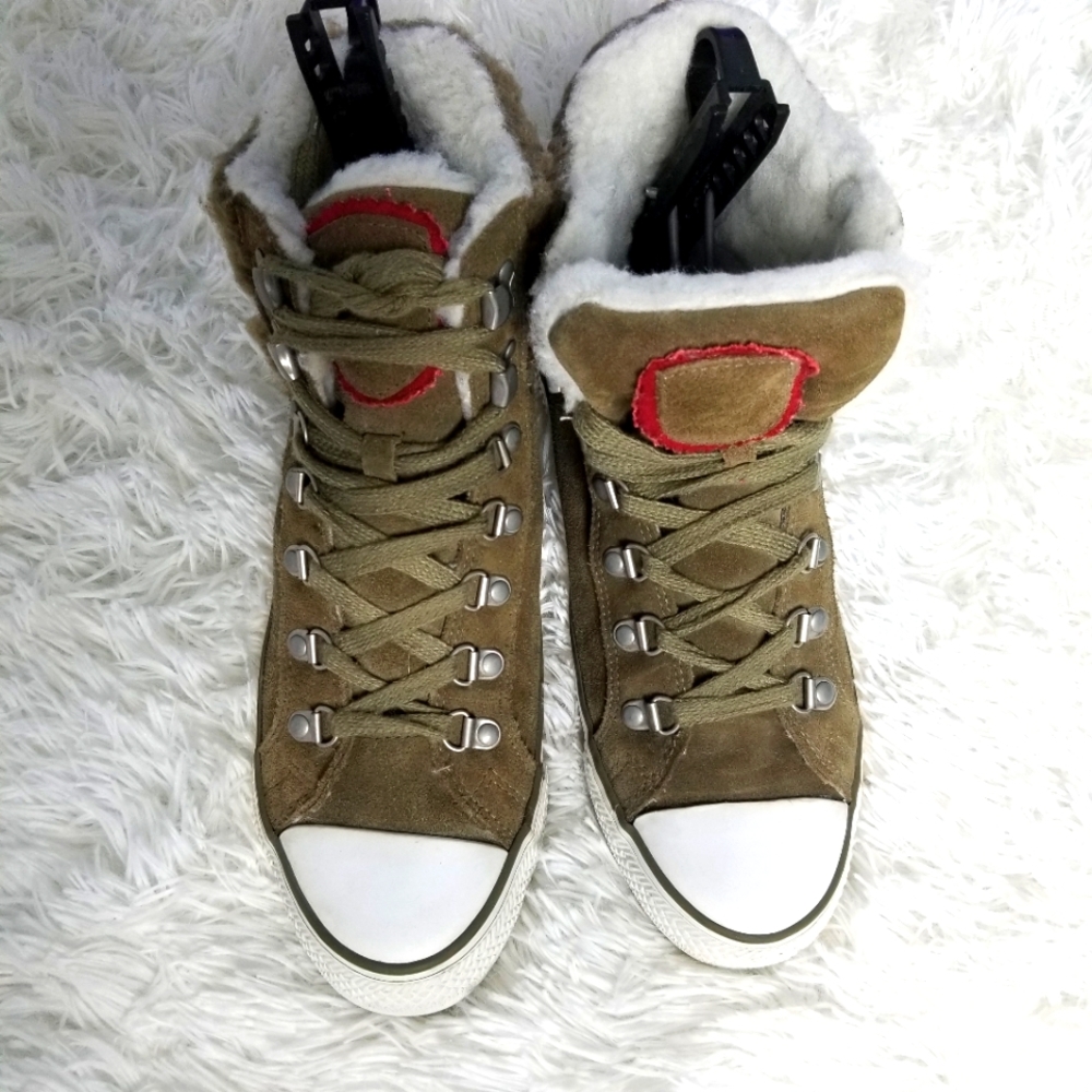 Venice Green Hightop Shoes, Size 7